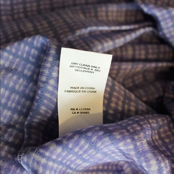 Thakoon Addition Silk Cinched Sheer Tunic/Dress in Blue/Purple Check Plaid - Picture 9 of 11